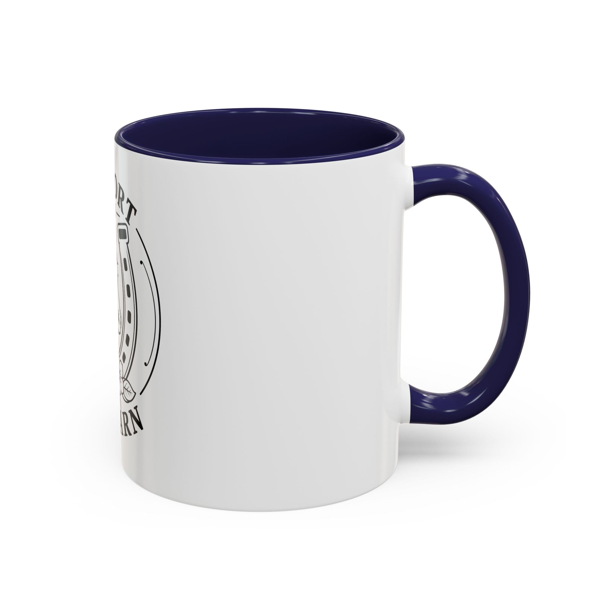 Comfort Is In The Barn Horse Mug — Rustic Horseshoe Coffee Cup (11/15oz)