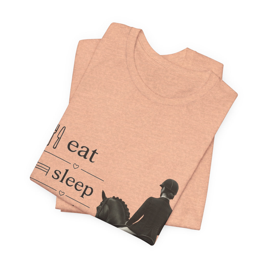 Eat Sleep Half Halt Repeat T-Shirt | Equestrian Horse Riding Tee