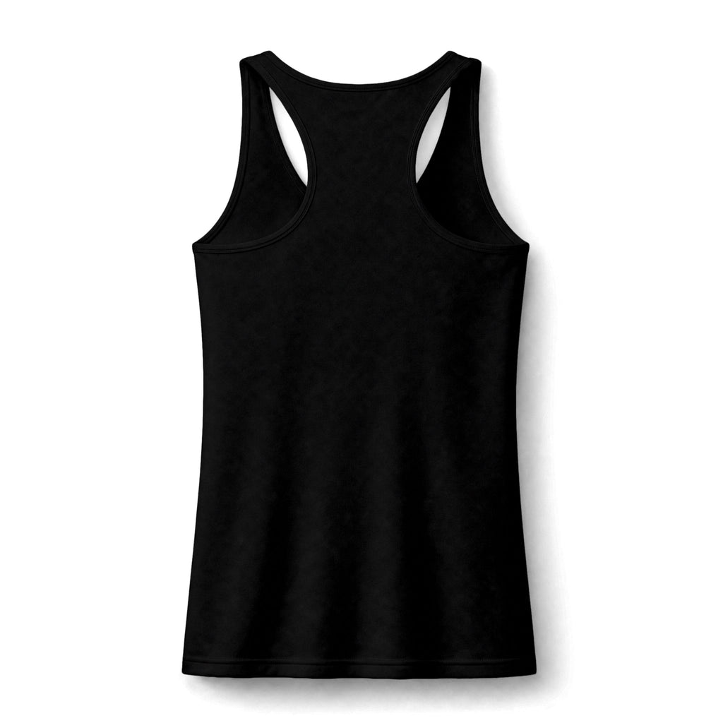 Horses & Coffee Tank Top — "Powered by Horses and Coffee" Women's Racerback