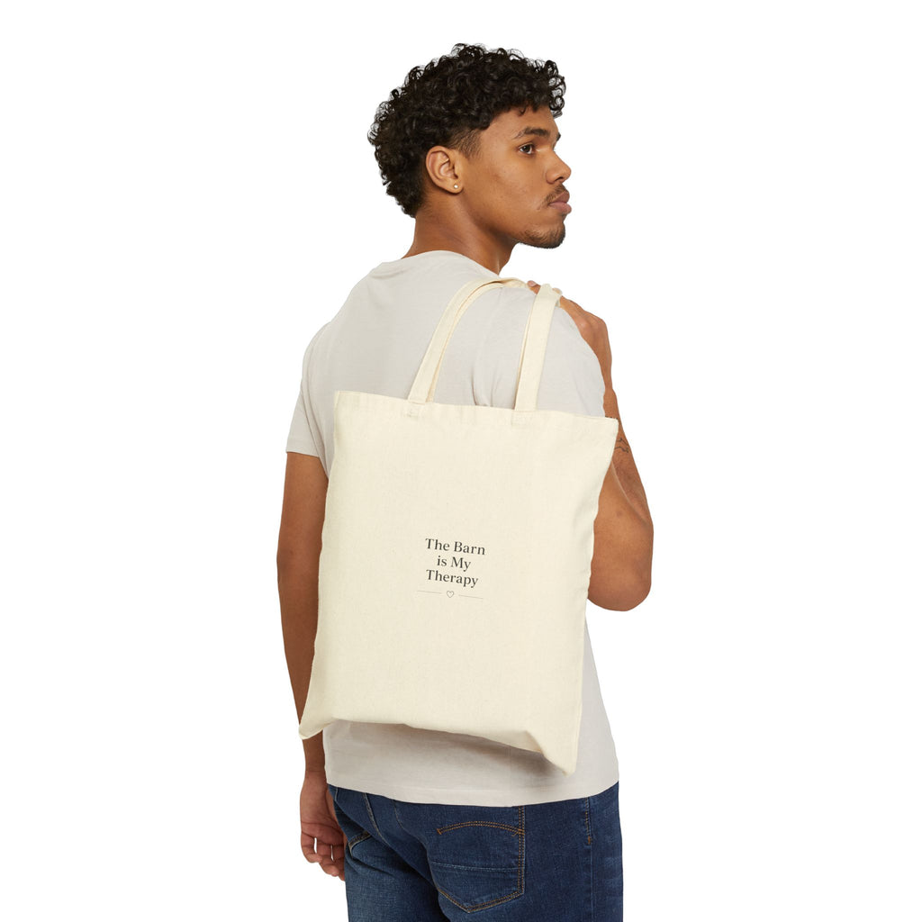 Comfort Is in the Barn tote bag | Horse horseshoe floral design