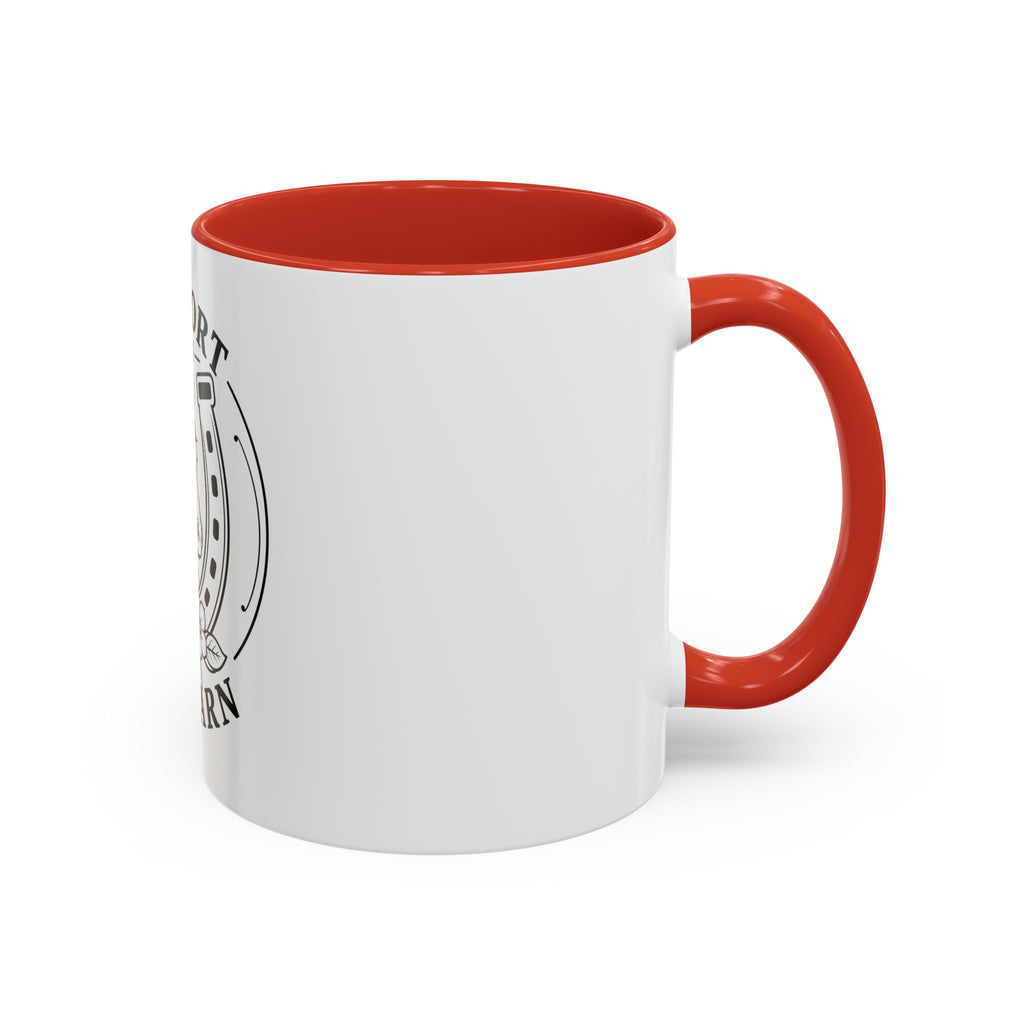 Comfort Is In The Barn Horse Mug — Rustic Horseshoe Coffee Cup (11/15oz)