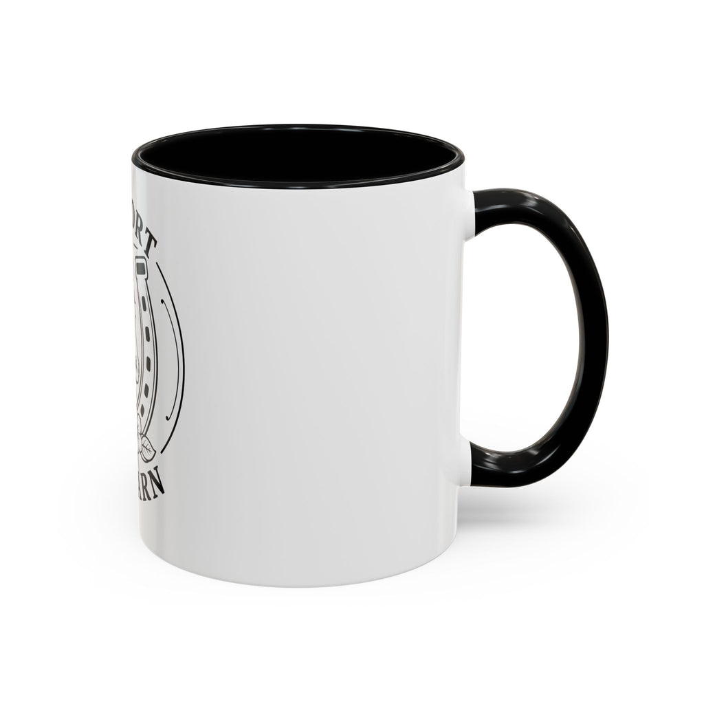 Comfort Is In The Barn Horse Mug — Rustic Horseshoe Coffee Cup (11/15oz)