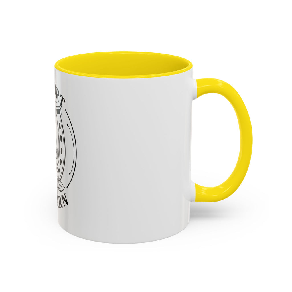 Comfort Is In The Barn Horse Mug — Rustic Horseshoe Coffee Cup (11/15oz)