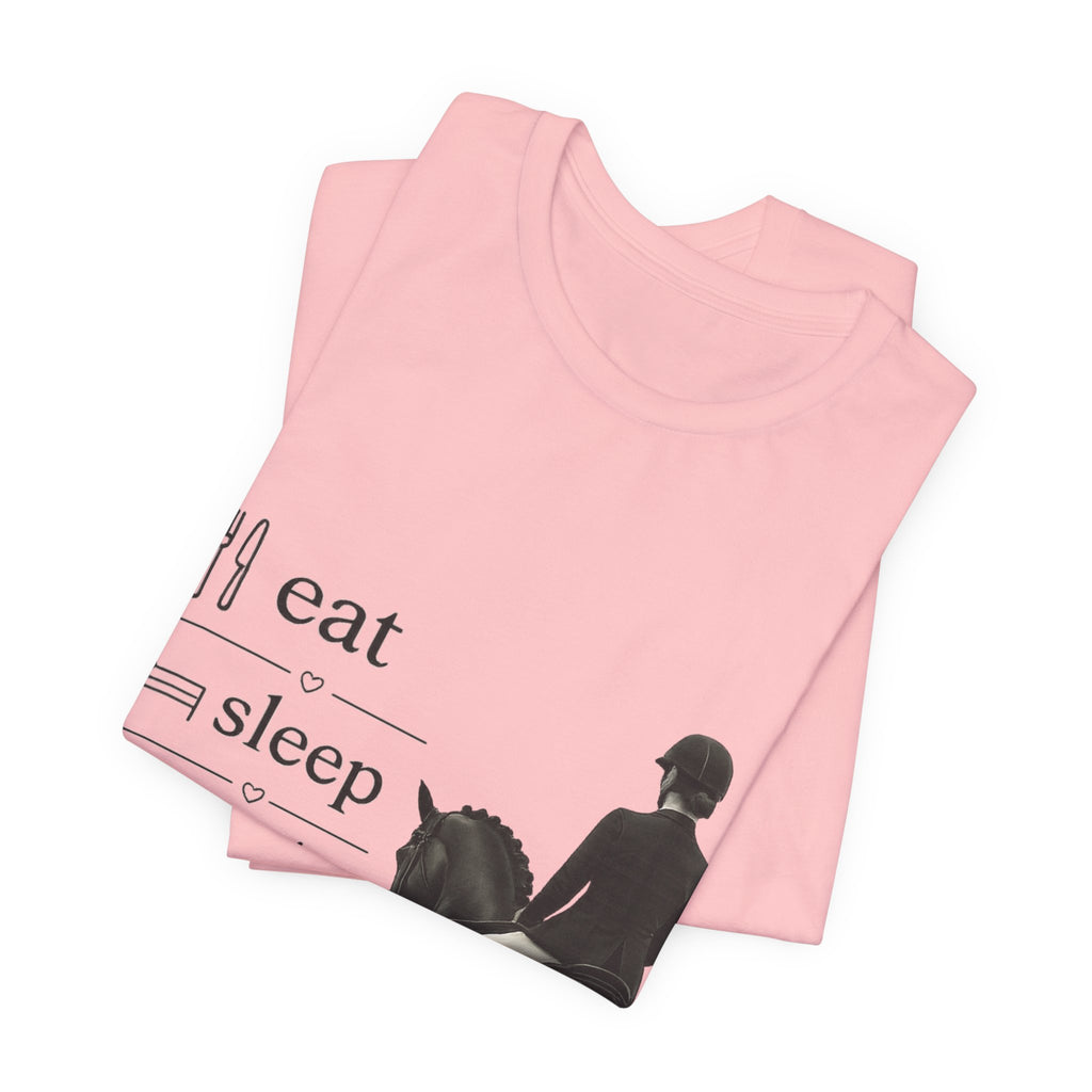 Eat Sleep Half Halt Repeat T-Shirt | Equestrian Horse Riding Tee
