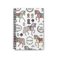 Equestrian Horses Pattern Spiral Notebook | Ruled Journal
