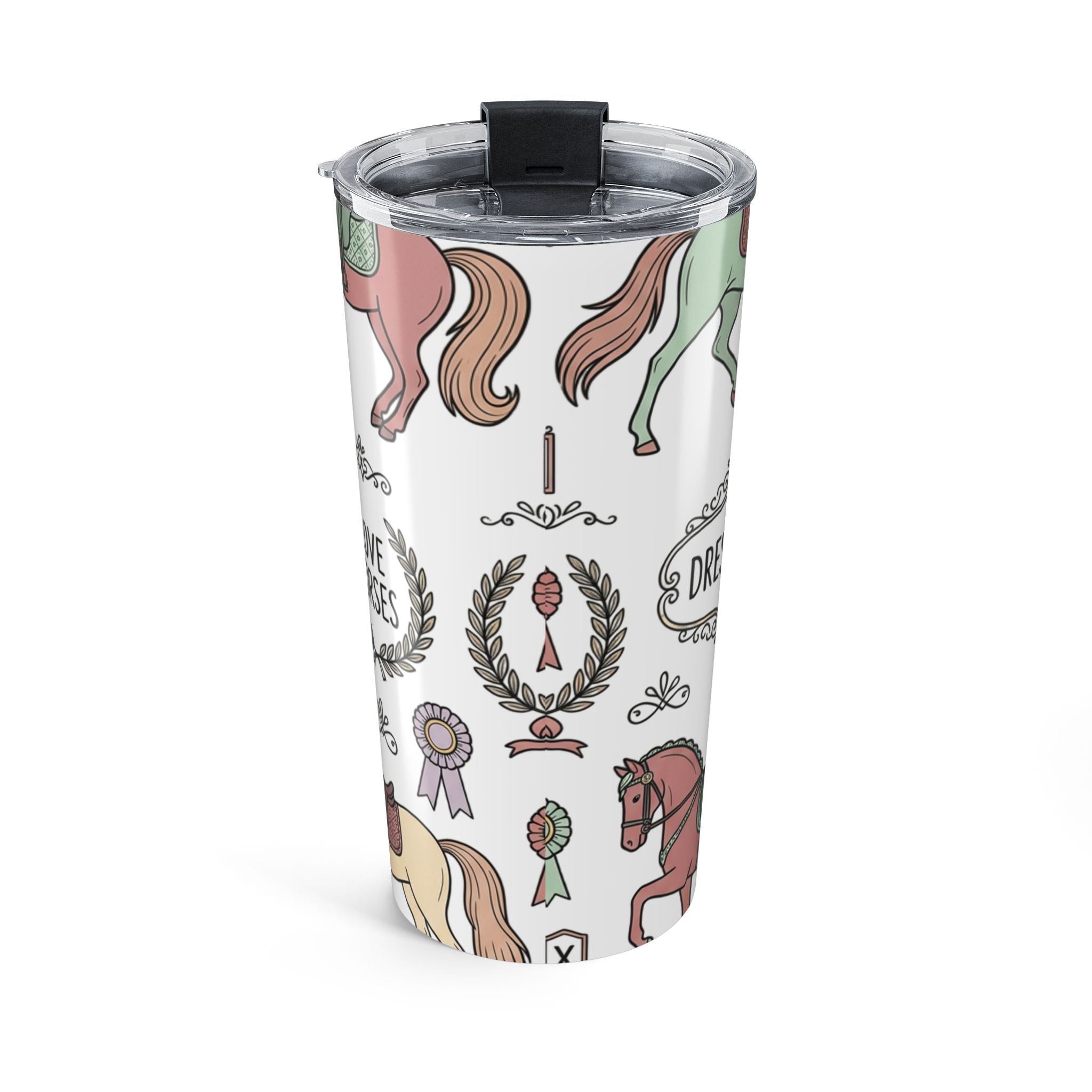 Equestrian Horse Pattern Tumbler | 20oz Rodeo Riding Icons