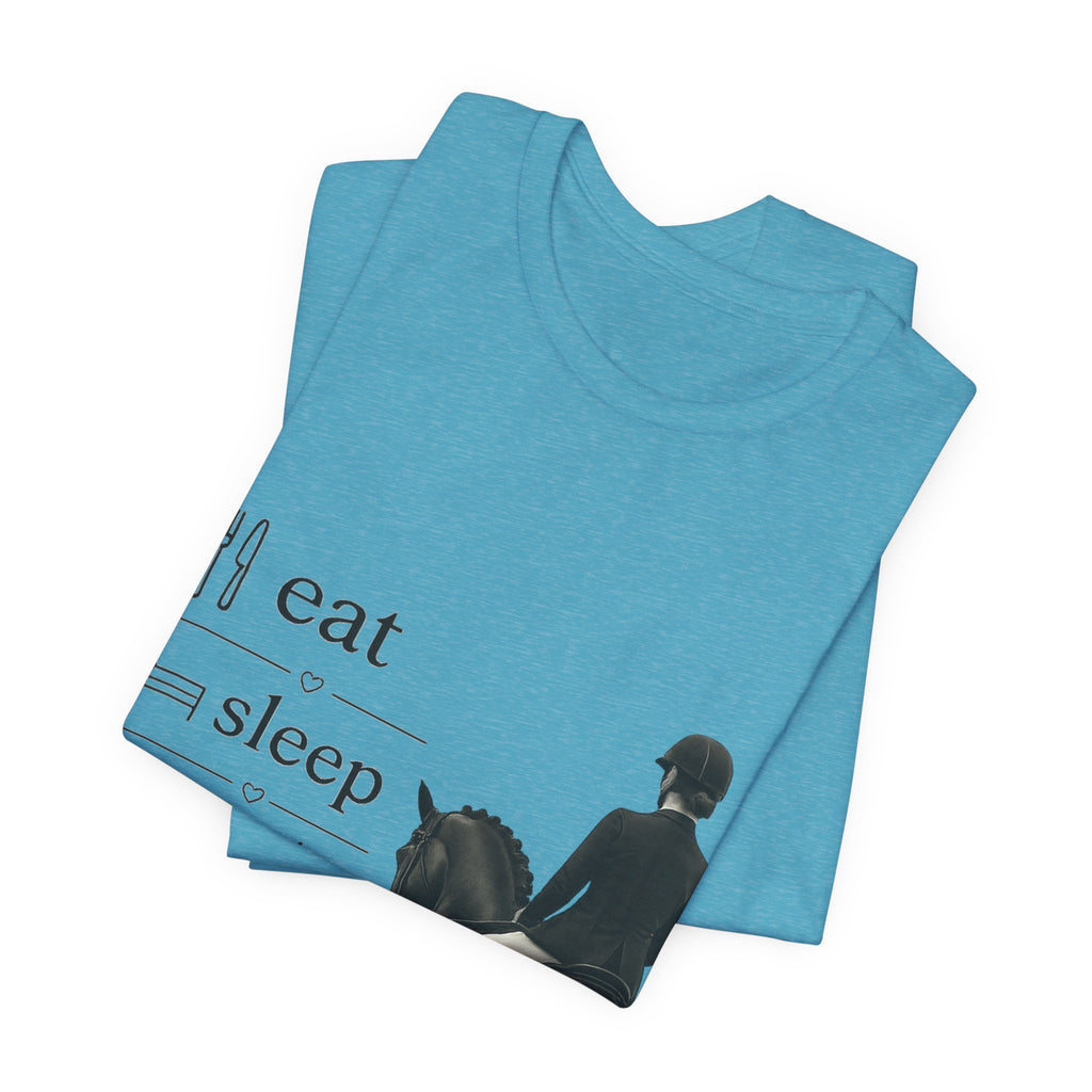 Eat Sleep Half Halt Repeat T-Shirt | Equestrian Horse Riding Tee