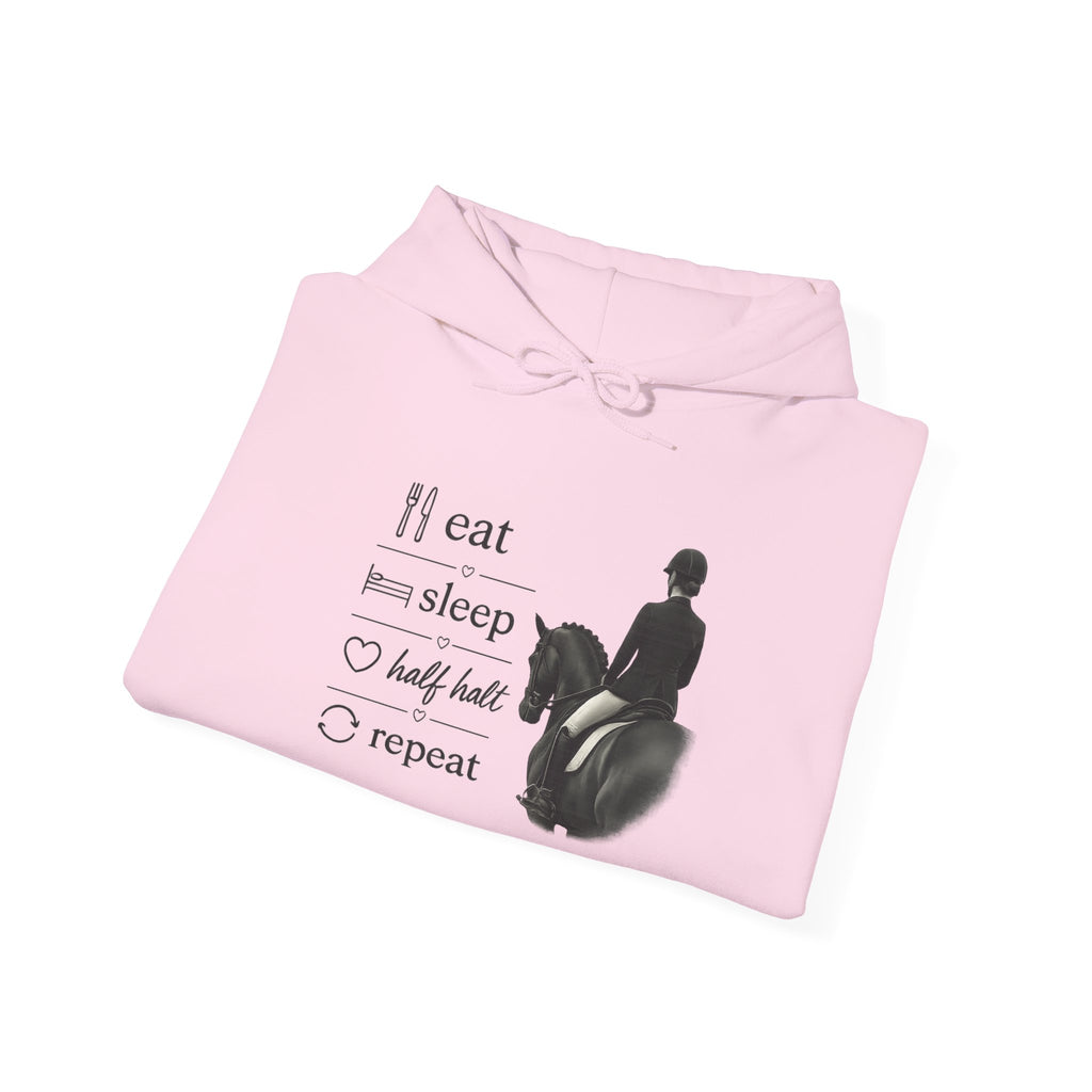 Eat Sleep Half Halt Repeat Equestrian Hoodie -Unisex Heavy Blend™ Hooded Sweatshirt