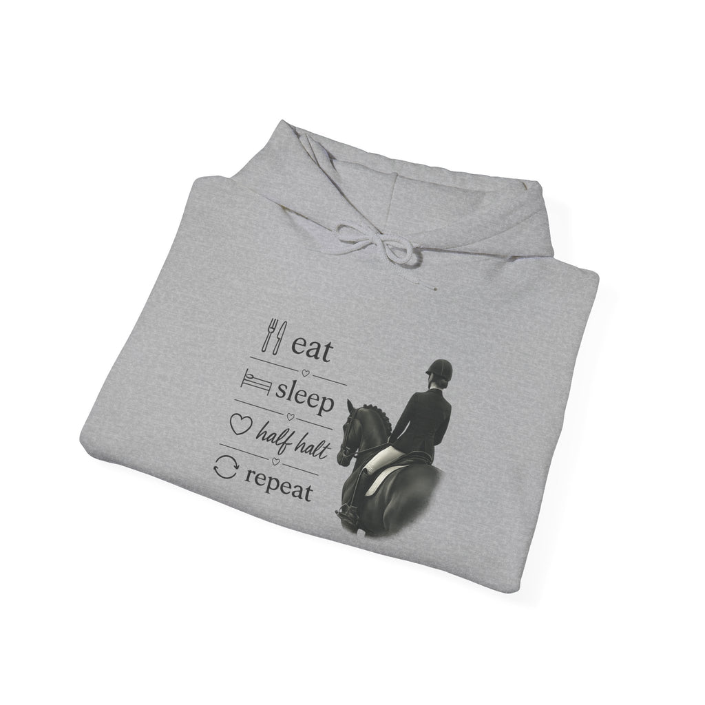 Eat Sleep Half Halt Repeat Equestrian Hoodie -Unisex Heavy Blend™ Hooded Sweatshirt