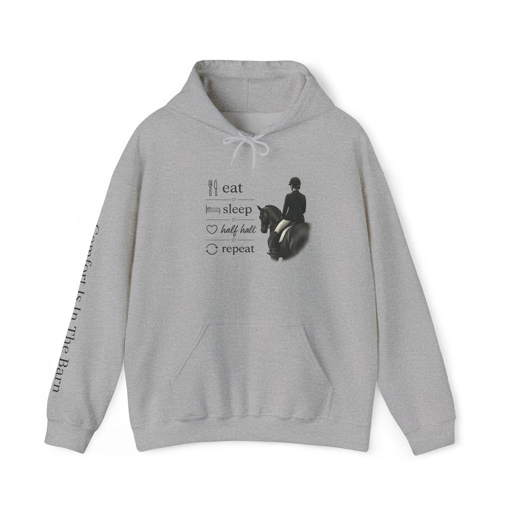 Eat Sleep Half Halt Repeat Equestrian Hoodie -Unisex Heavy Blend™ Hooded Sweatshirt