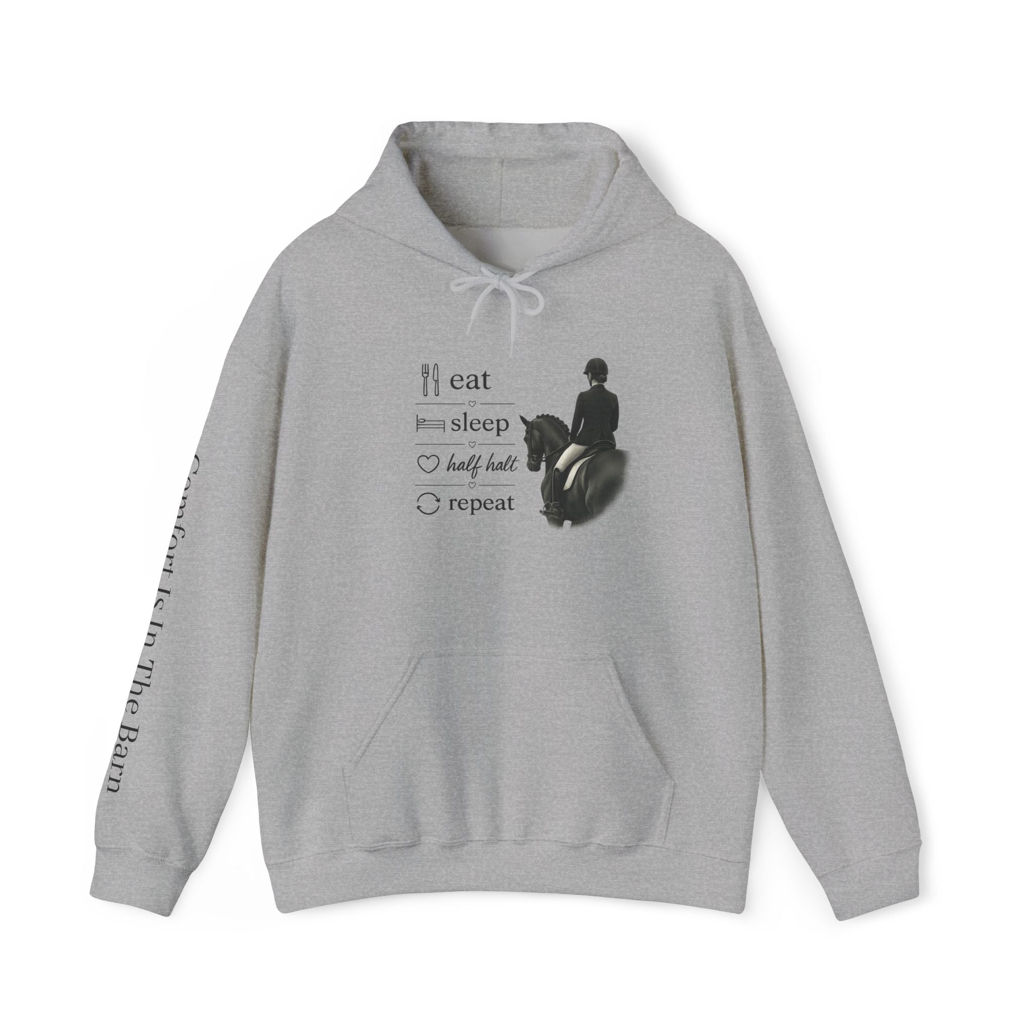 Eat Sleep Half Halt Repeat Equestrian Hoodie -Unisex Heavy Blend™ Hooded Sweatshirt