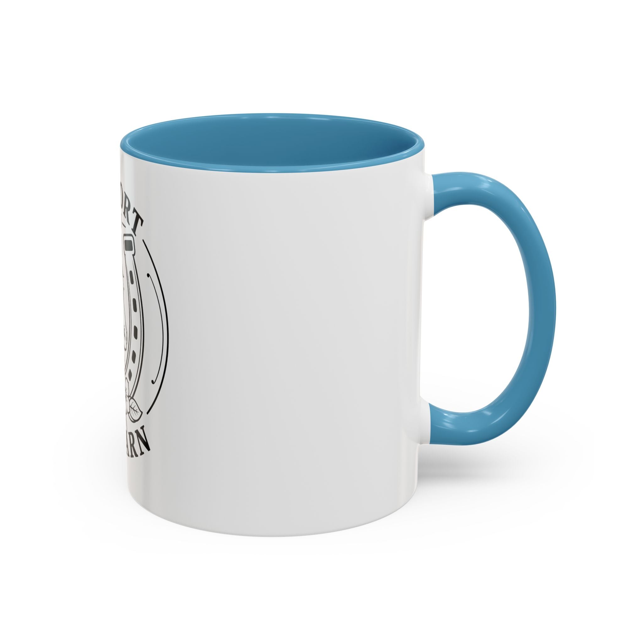 Comfort Is In The Barn Horse Mug — Rustic Horseshoe Coffee Cup (11/15oz)