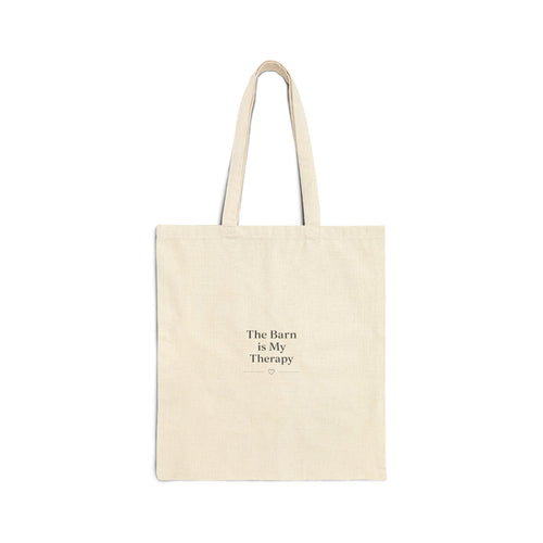 Comfort Is in the Barn tote bag | Horse horseshoe floral design