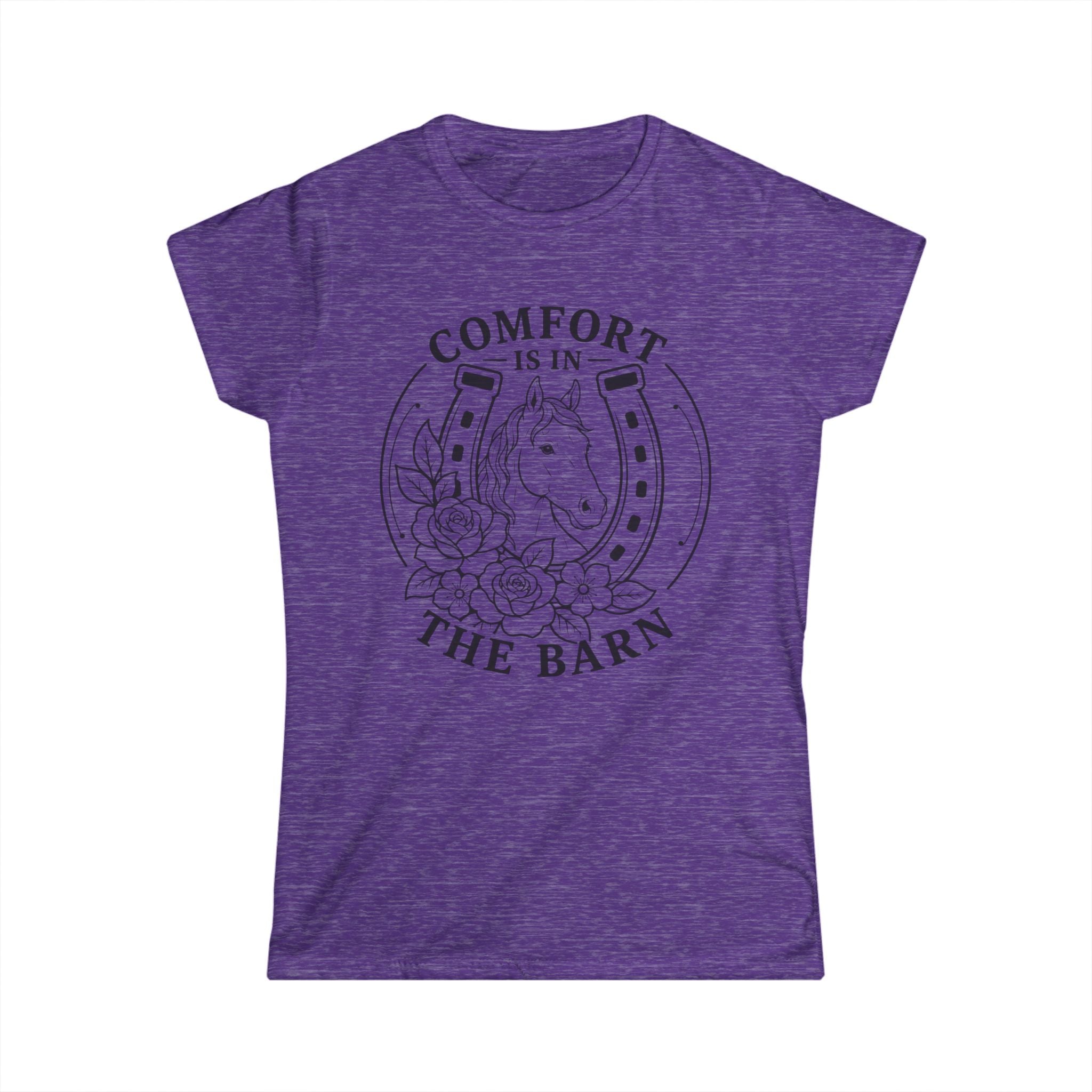 Comfort Is In The Barn horse tee | horseshoe floral shirt