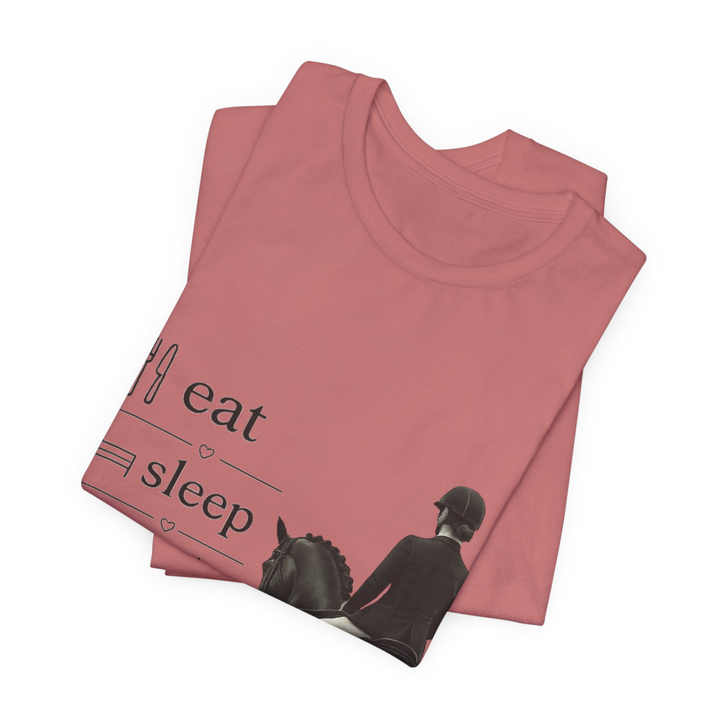 Eat Sleep Half Halt Repeat T-Shirt | Equestrian Horse Riding Tee