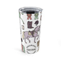 Equestrian Horse Pattern Tumbler | 20oz Rodeo Riding Icons